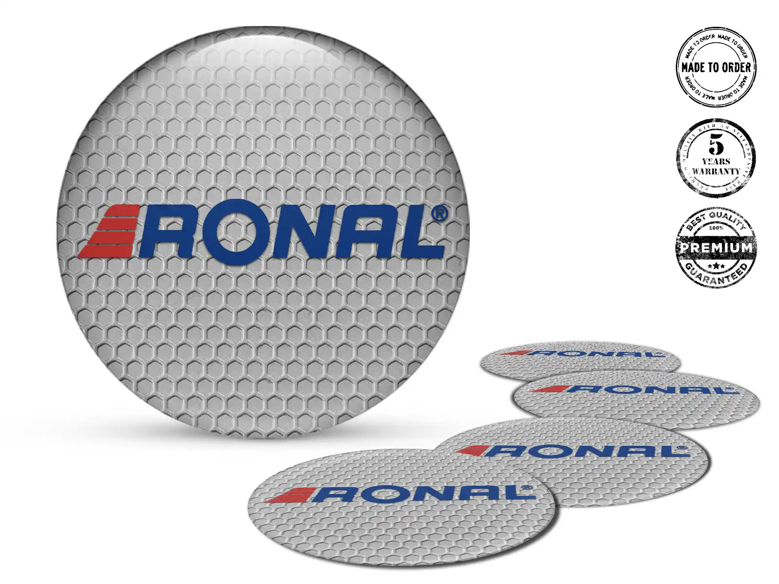 Ronal Radaufkleber Stil Rennsport-Silikon-Badges